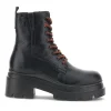 Anfibi Donna Combat Pelle Nero
