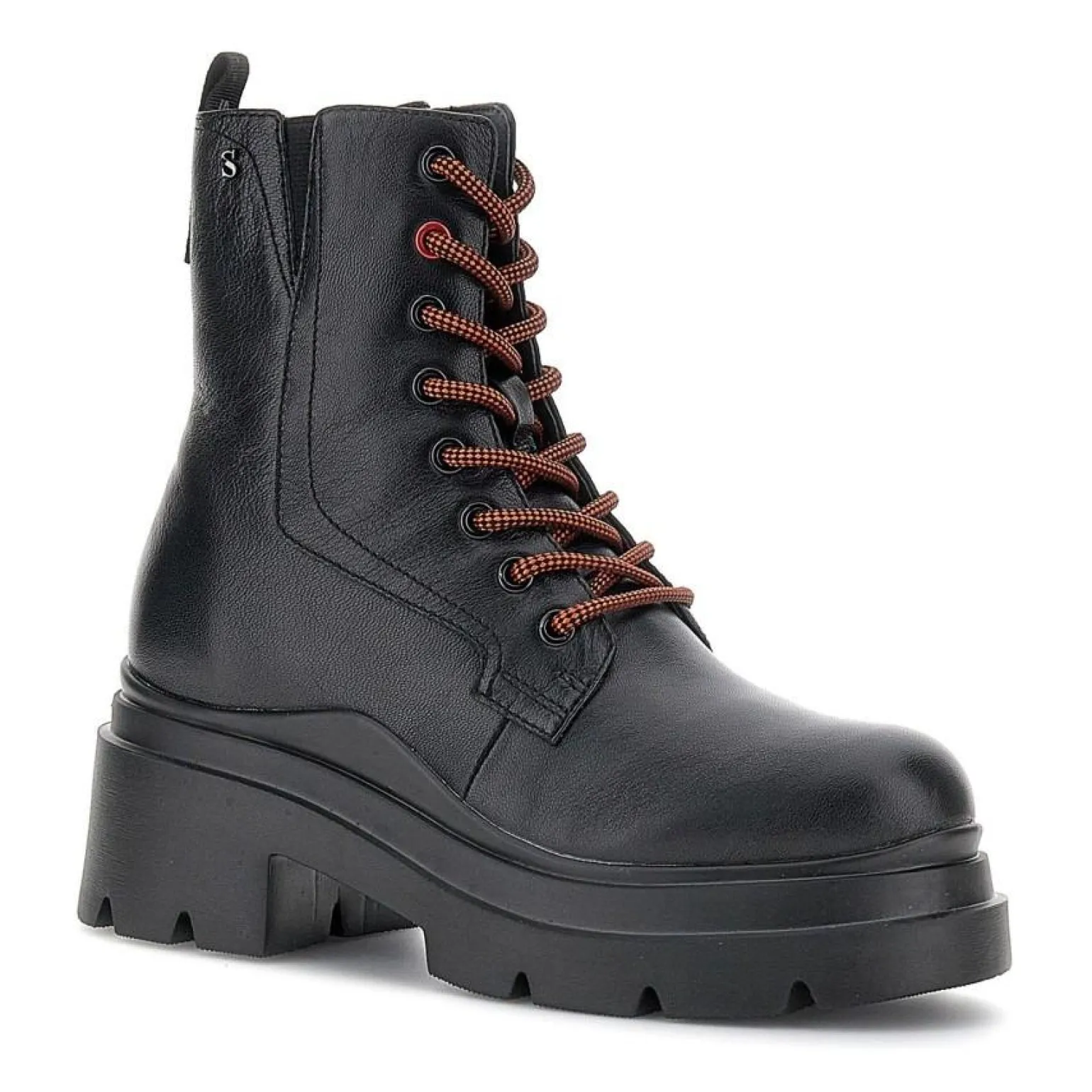 Anfibi Donna Combat Pelle Nero