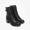 Anfibi Donna Tacco Pelle Nero
