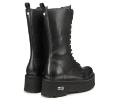 Anfibi Donna Zeppa Pelle Nero