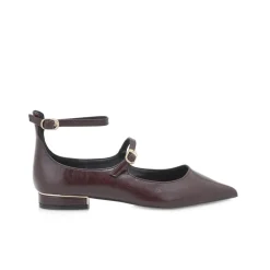 Ballerine Cinturino Donna Bordeaux