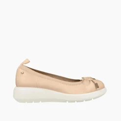 Ballerine con Zeppa in Pelle Nude