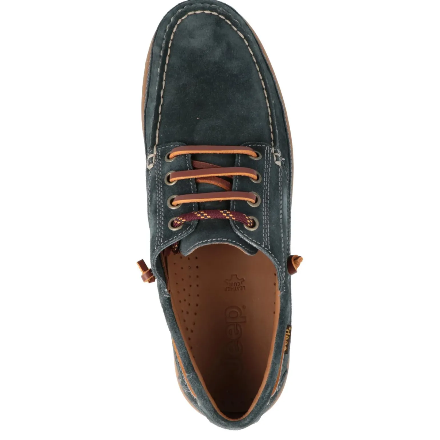 Barca Scarpa Uomo Camoscio Blu
