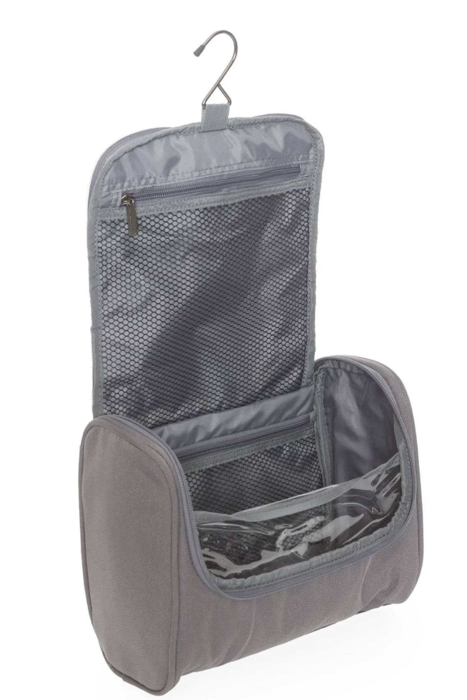 Beauty Necessaire da Viaggio in Tessuto Grigio