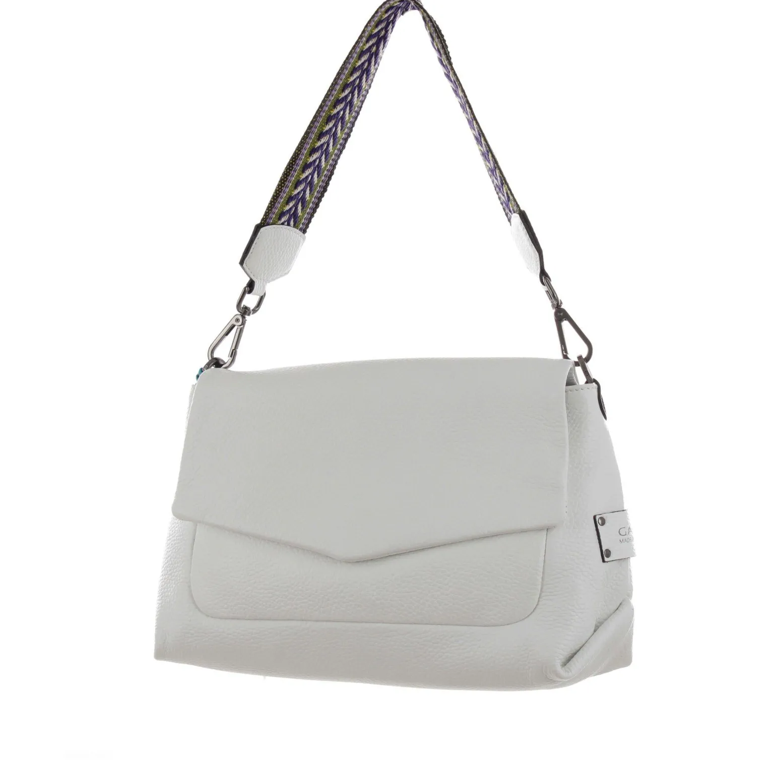 Borsa a Spalla in Pelle Bianco