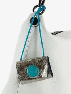 Borsa a Spalla Trasformabile in Pelle Bianca con Tracolla