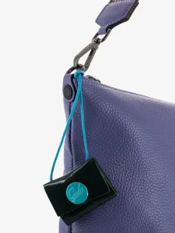 Borsa a Spalla Trasformabile in Pelle Fiordaliso con Tracolla