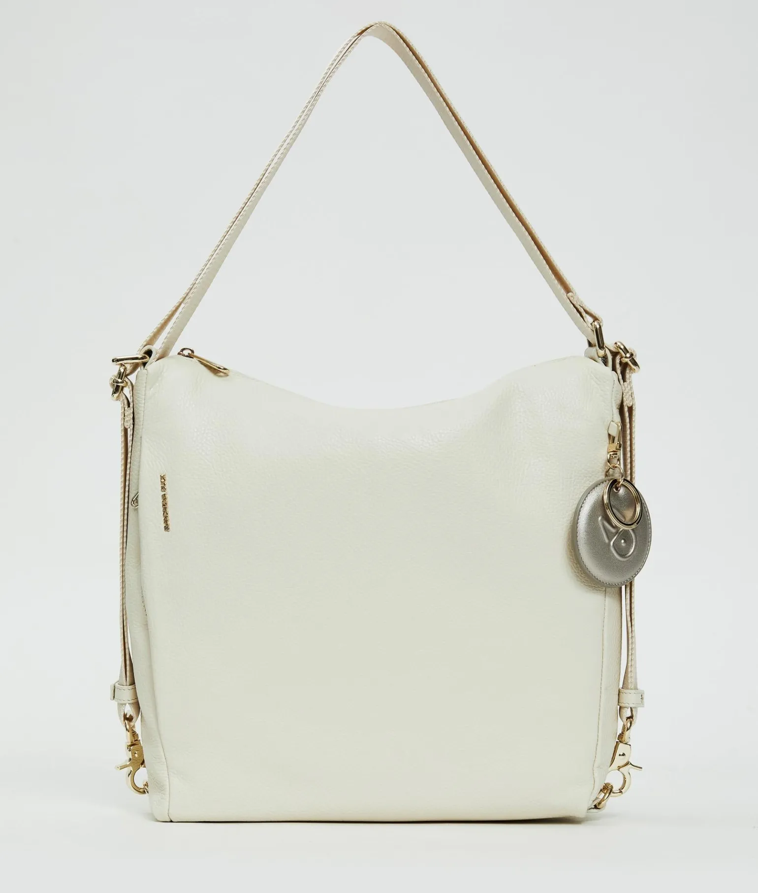 Borsa Convertibile Zaino in Pelle Mandorla
