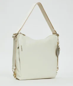 Borsa Convertibile Zaino in Pelle Mandorla