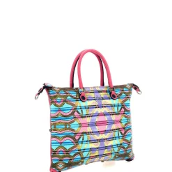 Borsa Icon Trasformabile in Pelle Fantasia con Tracolla