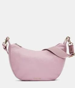 Borsa in Pelle Lilla con Tracolla