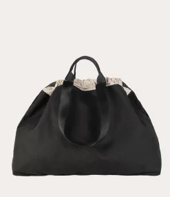 Borsa Shopper Large Unisex in Canvas Nero