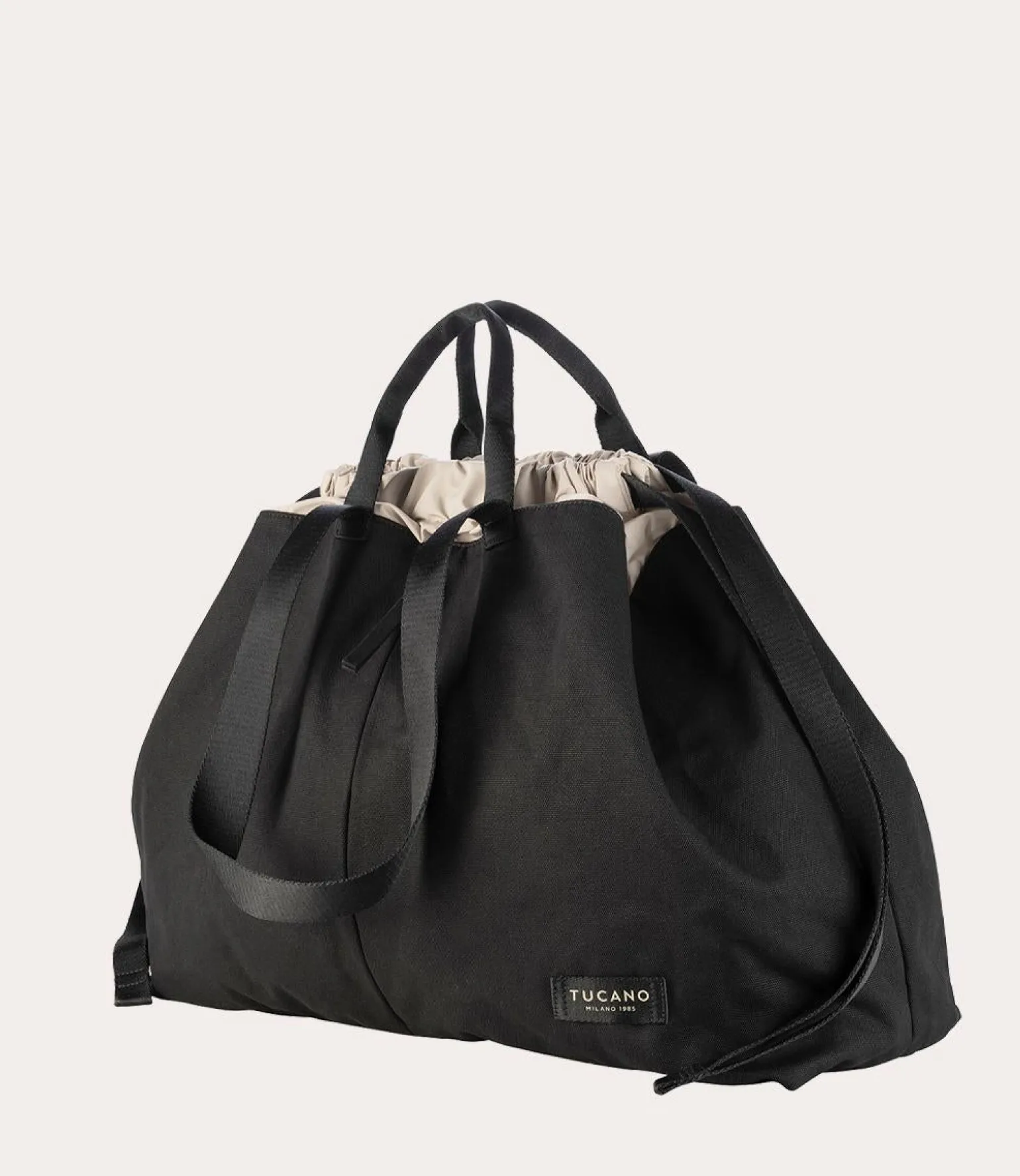 Borsa Shopper Large Unisex in Canvas Nero