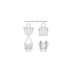 Borsa Shopper Trasformabile in Pelle Righe Toni Bosco