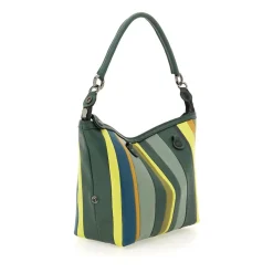 Borsa Shopper Trasformabile in Pelle Righe Toni Bosco