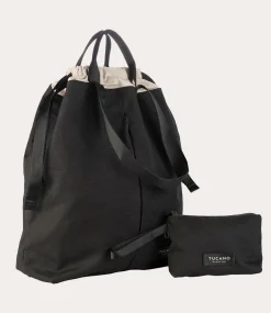 Borsa Shopper Verticale Unisex in Canvas Nero