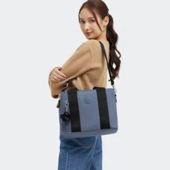 Borsa Tote con Tracolla Blu jeans