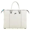 Borsa Trasformabile in Pelle Bianco con Tracolla