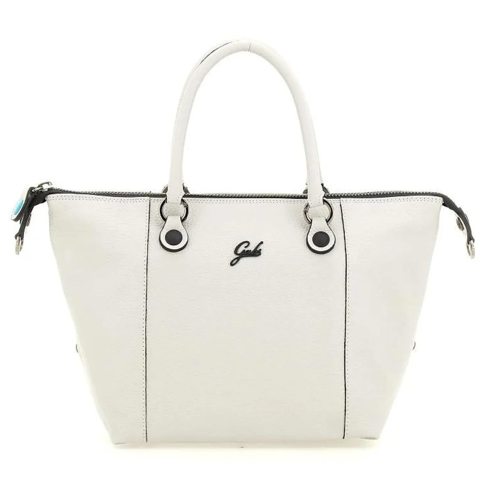 Borsa Trasformabile in Pelle Bianco con Tracolla