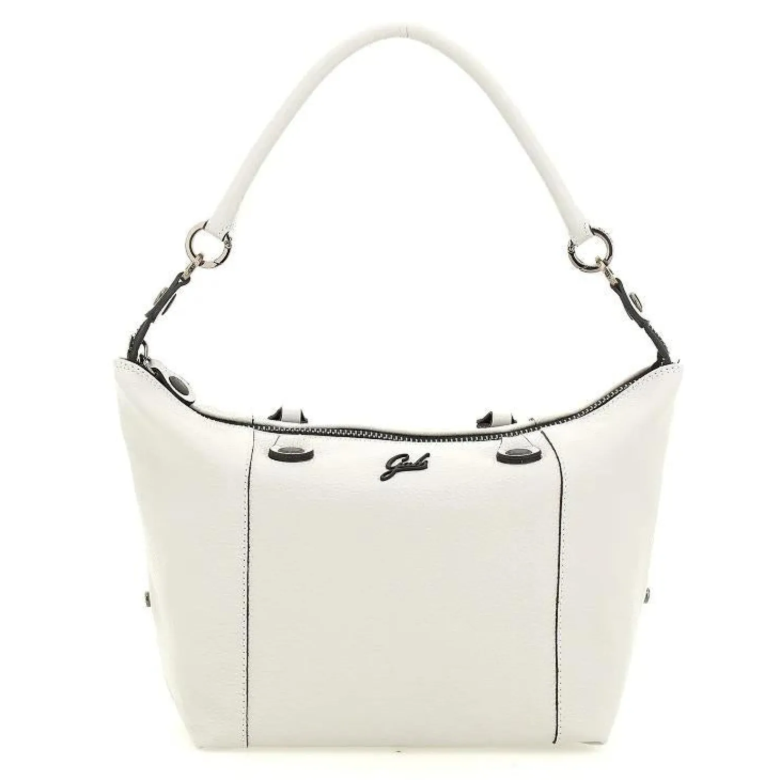 Borsa Trasformabile in Pelle Bianco con Tracolla