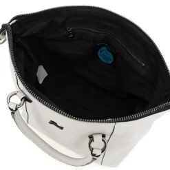 Borsa Trasformabile in Pelle Bianco con Tracolla