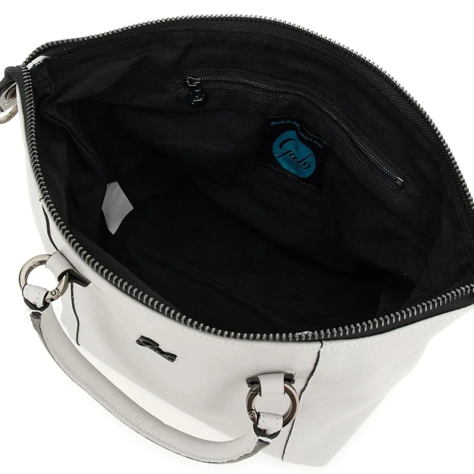Borsa Trasformabile in Pelle Bianco con Tracolla