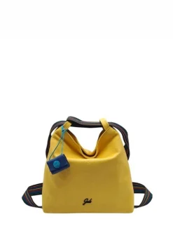 Borsa Zaino Trasformabile in Pelle Giallo