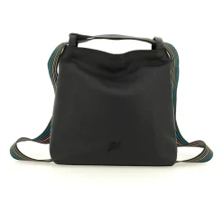 Borsa Zaino Trasformabile  in Pelle Nera