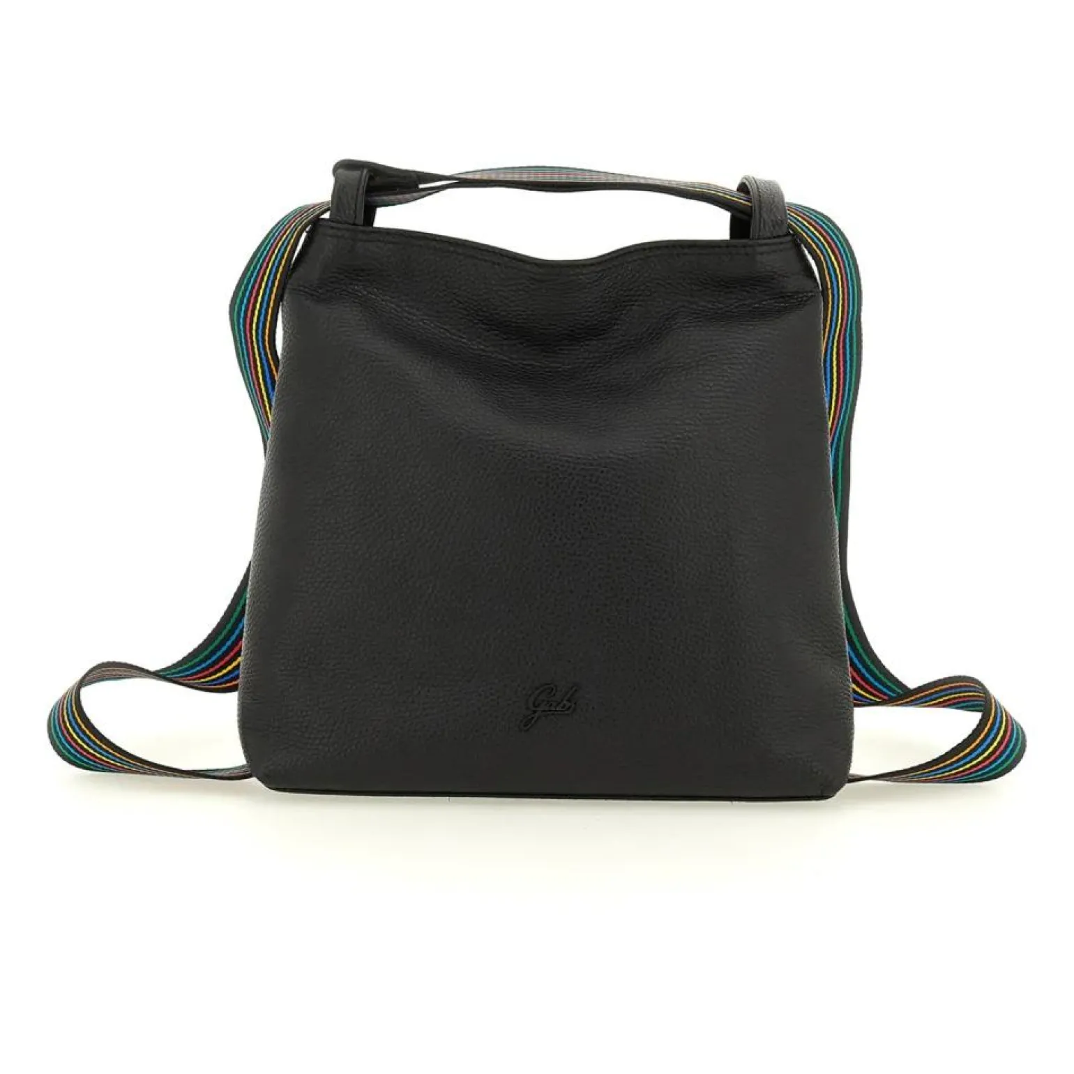 Borsa Zaino Trasformabile in Pelle Nera