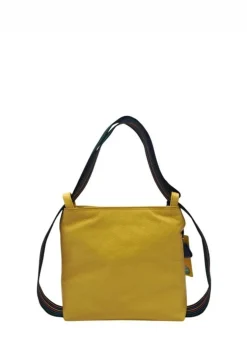 Borsa Zaino Trasformabile  in Pelle Giallo