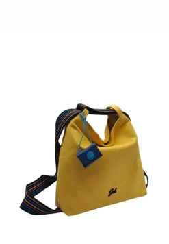 Borsa Zaino Trasformabile  in Pelle Giallo