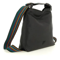 Borsa Zaino Trasformabile in Pelle Nera