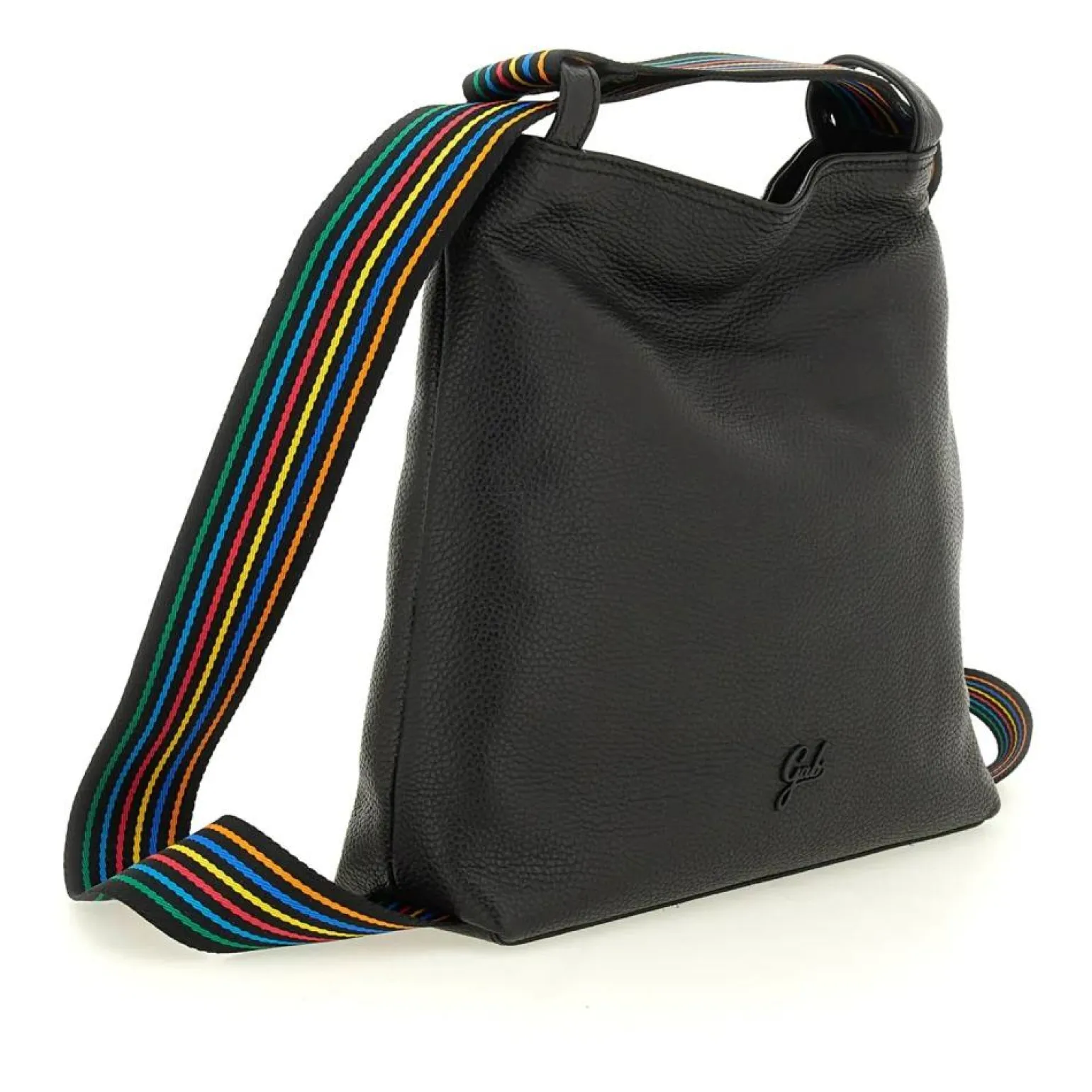 Borsa Zaino Trasformabile in Pelle Nera
