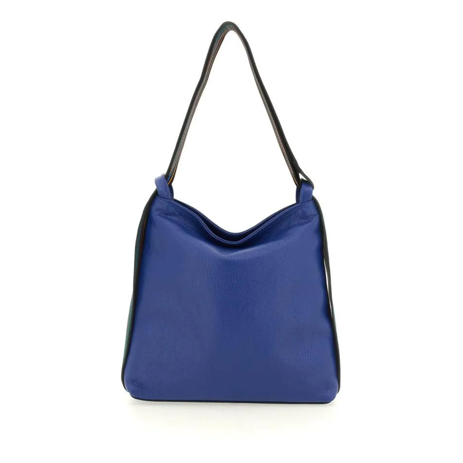 Borsa Zaino Trasformabile in Pelle Lapislazzulo