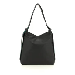 Borsa Zaino Trasformabile in Pelle Nera