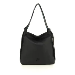 Borsa Zaino Trasformabile in Pelle Nera