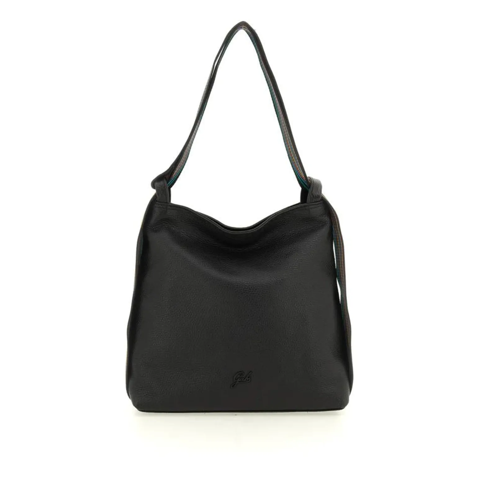 Borsa Zaino Trasformabile in Pelle Nera
