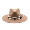 Cappello Fedora Unisex Beige con Nastro
