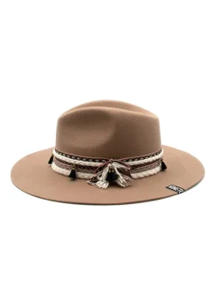 Cappello Fedora Unisex Beige con Nastro