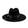 Cappello Fedora Unisex Nero con Nastro