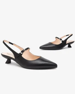 Chanel a Punta in Nera Tacco Rocchetto