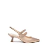 Chanel a Punta in Pelle Sandalo Tacco Rocchetto
