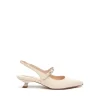 Chanel a Punta in Vernice Latte Tacco Rocchetto