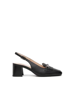 Chanel con Tacco in Pelle Nera