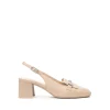 Chanel con Tacco in Pelle Lino