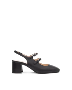 Chanel con Tacco in Pelle Nera