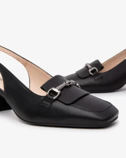 Chanel con Tacco in Pelle Nera