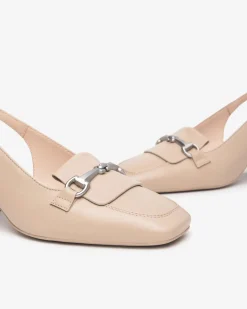 Chanel con Tacco in Pelle Lino