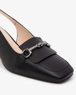 Chanel con Tacco in Pelle Nera