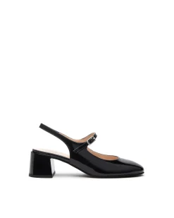 Chanel Sling Back in Vernice Nera